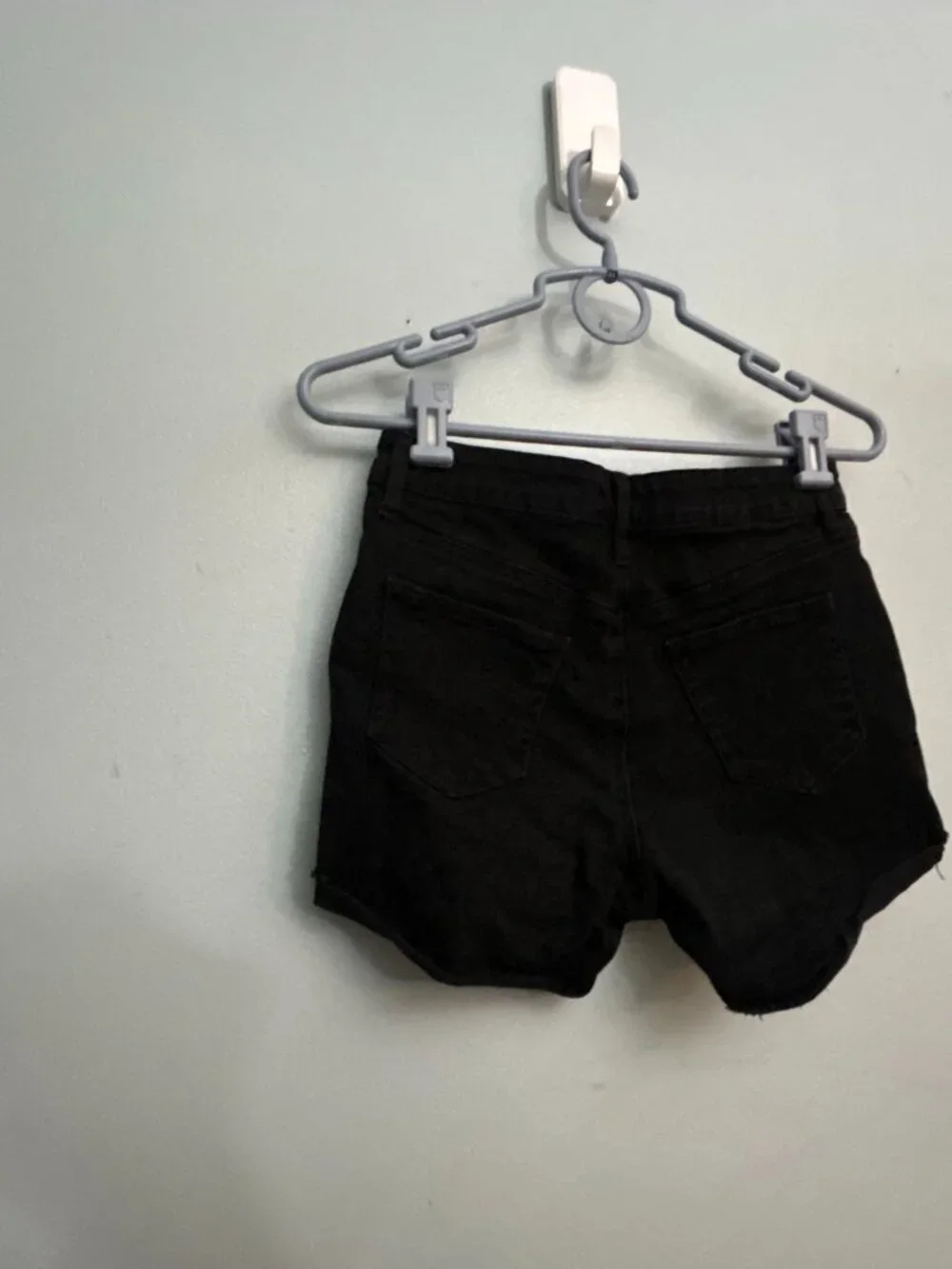 Black Daisy Black Denim Jean Shorts High Rise‎ Women’s